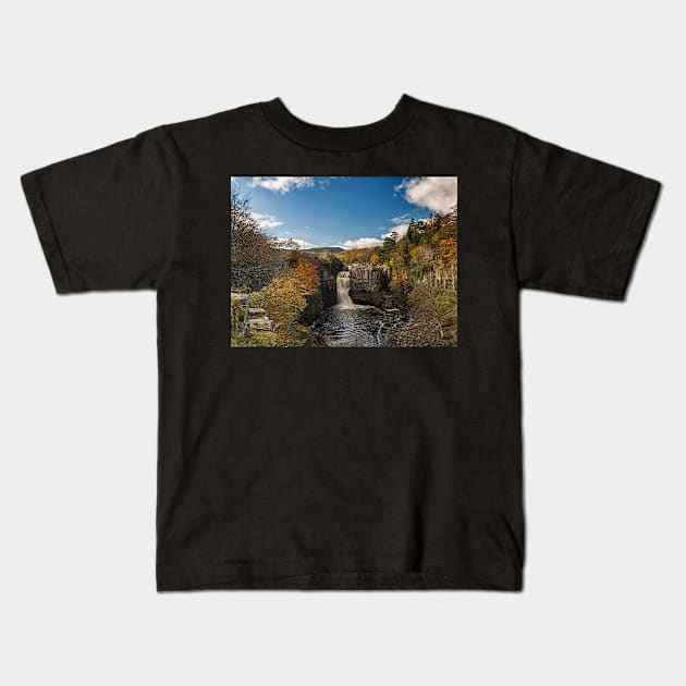 Autumn at High Force Kids T-Shirt by Reg-K-Atkinson